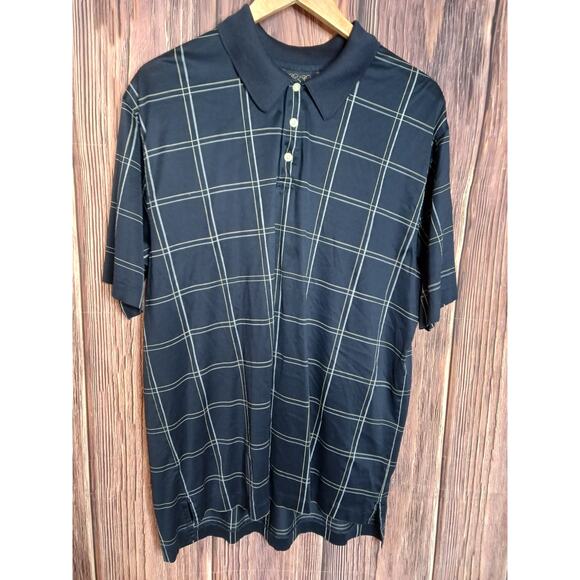 Brooks Brothers Navy Polo Dress Shirt Size Large - Picture 1 of 5